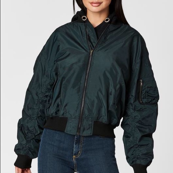 DESIGNER CARMAR NWT Bomber Jacket - Teal - Picture 2 of 8